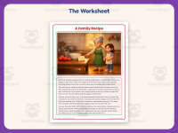 A Family Recipe Reading Comprehension Worksheet – 3rd Grade Practice preview 2