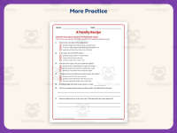 A Family Recipe Reading Comprehension Worksheet – 3rd Grade Practice preview 7