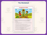A Long Time to Wait Reading Comprehension Worksheet – 3rd Grade preview 2