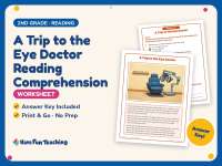 A Trip to the Eye Doctor Reading Comprehension Worksheet – 2nd Grade preview