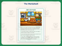 ABCs for Foods Reading Comprehension Worksheet – 1st Grade Practice preview 2