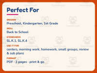 About Me Worksheet – Kindergarten Back to School & Character Education preview 6