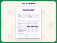 Accuracy and Fluency Reading Assessment Worksheet – 1st Grade Practice preview 2