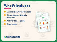 Action Words Worksheet – 1st Grade Vocabulary Practice + Answer Key preview 5