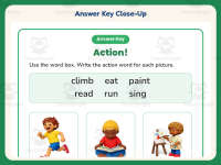 Action Words Worksheet – 1st Grade Vocabulary Practice + Answer Key preview 7
