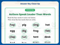 Actions Speak Louder than Words Verb Worksheet – 2nd Grade Verbs preview 7