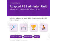 Adapted Badminton Unit for Middle and High School Special Ed PE preview