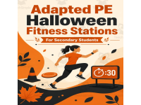 Adapted PE Halloween Fitness Stations Special Education Secondary preview