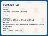 Add and Subtract 10 and 100 Worksheet – 2nd Grade Addition & Base 10 preview 6