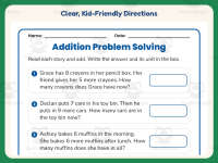 Addends to 9 Problem Solving Worksheet – 1st Grade Addition Practice preview 4