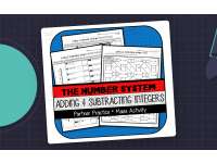 Adding & Subtracting Integers PARTNER PRACTICE & MAZE ACTIVITIES preview