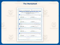 Adding and Subtracting with Number Line Worksheet – 2nd Grade Addition preview 2