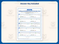 Adding and Subtracting with Number Line Worksheet – 2nd Grade Addition preview 3