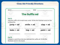 Adding ED Suffix Worksheet – 2nd Grade Suffixes Practice + Answer Key preview 4
