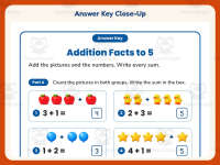 Adding Facts to 5 Worksheet – Kindergarten Addition Practice preview 7