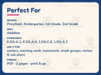 Adding Five Matching Worksheet – K-2nd Grade Addition Practice preview 6