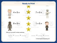 Adding Five Matching Worksheet – K-2nd Grade Addition Practice preview 7
