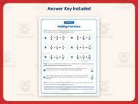 Adding Fractions Equations Worksheet – 5th Grade Addition Practice preview 3