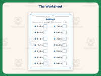 Adding Nine Equations Worksheet – 1st Grade Addition Practice preview 2