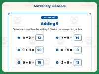 Adding Nine Equations Worksheet – 1st Grade Addition Practice preview 7