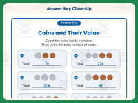 Adding Penny, Nickel, Dime Coins Worksheet – 1st Grade Addition preview 7