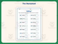 Adding Seven Equations Worksheet – 1st Grade Addition Practice preview 2