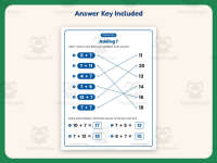Adding Seven Matching Worksheet – 1st Grade Addition Practice preview 3