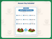 Adding Single Digit Numbers Worksheet – 1st Grade Addition Practice preview 3