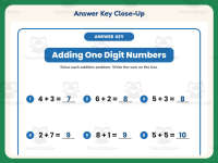 Adding Single Digit Numbers Worksheet – 1st Grade Addition Practice preview 7