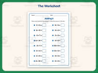 Adding Six Equations Worksheet – 1st Grade Addition Practice preview 2