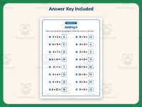 Adding Six Equations Worksheet – 1st Grade Addition Practice preview 3