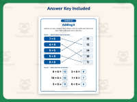 Adding Six Matching Worksheet – 1st Grade Addition Practice preview 3