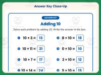 Adding Ten Equations Worksheet – 1st Grade Addition Practice preview 7
