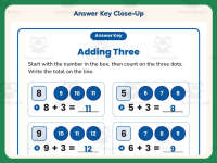 Adding Three Counting On Worksheet – 1st Grade Addition Practice preview 7