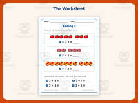 Adding Three Using Pictures Worksheet – Kindergarten Addition Practice preview 2