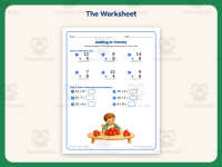 Adding to 20 Worksheet – 1st Grade Addition Practice + Answer Key preview 2