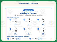 Adding to 20 Worksheet – 1st Grade Addition Practice + Answer Key preview 7
