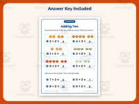 Adding Two Using Pictures Worksheet – Kindergarten Addition Practice preview 3