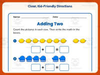 Adding Two Writing Equations Worksheet – Kindergarten Addition preview 4