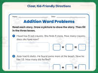 Addition Word Problems Worksheet – 1st Grade Math Practice preview 4