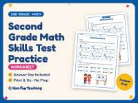 Addition Worksheet: Second Grade Math Skills Test Practice – 2nd Grade preview