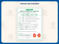 Adjectives Fill in the Blank Worksheet – 2nd Grade Grammar Practice preview 3