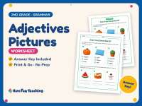 Adjectives Pictures Worksheet – 2nd Grade Grammar Practice preview