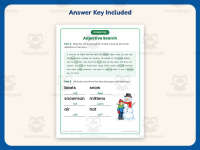 Adjectives Snow Story Worksheet – 2nd Grade Grammar Practice preview 3