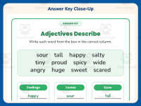 Adjectives Sort Worksheet – 2nd Grade Grammar Practice + Answer Key preview 7