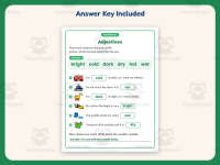 Adjectives Temperature Worksheet – 1st Grade Grammar Practice preview 3
