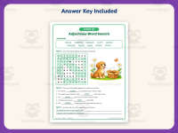 Adjectives Word Search Worksheet – 3rd Grade Grammar Practice preview 3