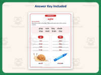 AI, AY Vowel Worksheet – 1st Grade Long Vowels Practice + Answer Key preview 3