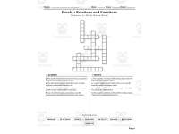 Algebra 1 Functions and Arithmetic Sequences Crosswords with Word Bank preview 2