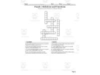 Algebra 1 Functions and Arithmetic Sequences Crosswords with Word Bank preview 3
